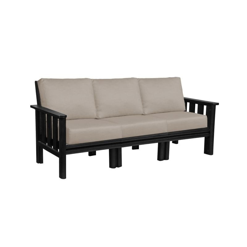 CRP Outdoor Living > Patio Furniture > Deep Seating Black / Cast Ash C.R. Plastic Products Stratford Deep Seating Sofa Set With Sunbrella Cushions