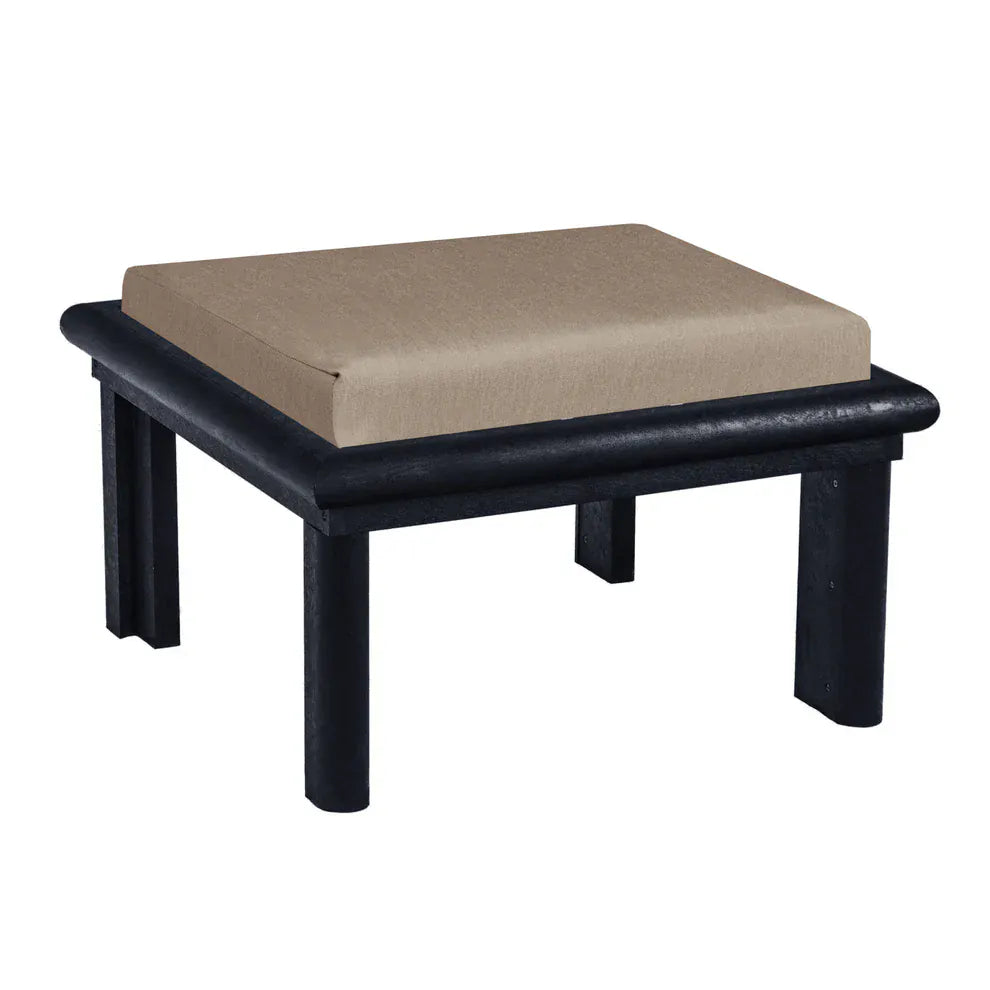 CRP Outdoor Living > Patio Furniture > Deep Seating Black / Cast Ash C.R. Plastic Products Stratford Ottoman