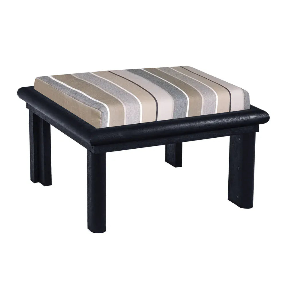 CRP Outdoor Living > Patio Furniture > Deep Seating Black / Milano Char C.R. Plastic Products Stratford Ottoman