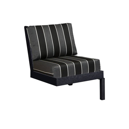 CRP Outdoor Living > Patio Furniture > Deep Seating Black / Peyton Granite C.R. Plastic Products Tofino Deep Seating Modular Expansion with Sunbrella Cushions