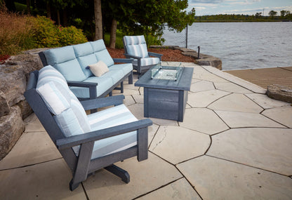 CRP Outdoor Living > Patio Furniture > Deep Seating C.R. Plastic Products Charleston Deep Seating High Back Love Seat with Sunbrella Cushions