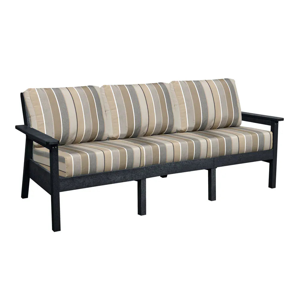 CRP Outdoor Living > Patio Furniture > Deep Seating C.R. Plastic Products Tofino Deep Seating  Sofa with Sunbrella Cushions