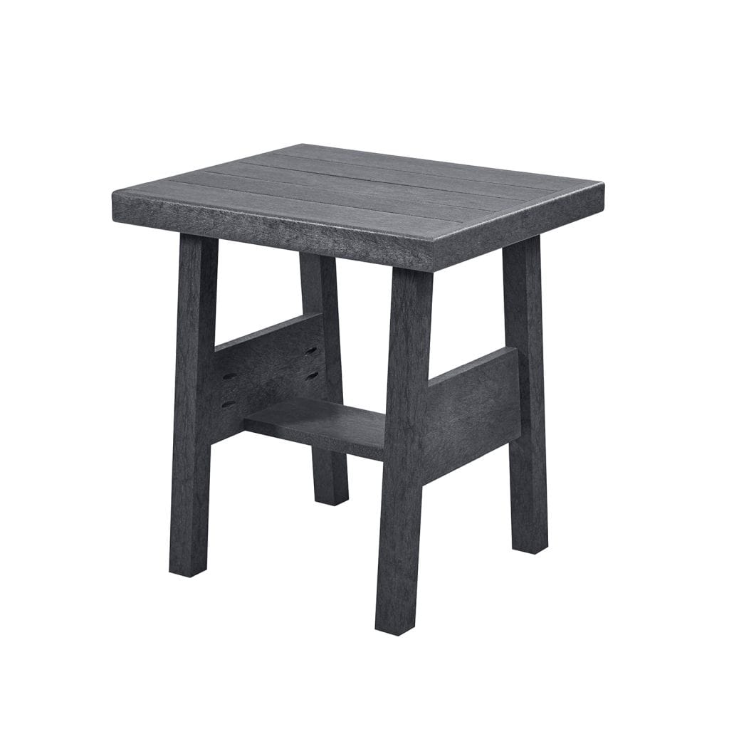 CRP Outdoor Living > Patio Furniture > Deep Seating Slate Grey C.R. Plastic Products Tofino 19" End Table