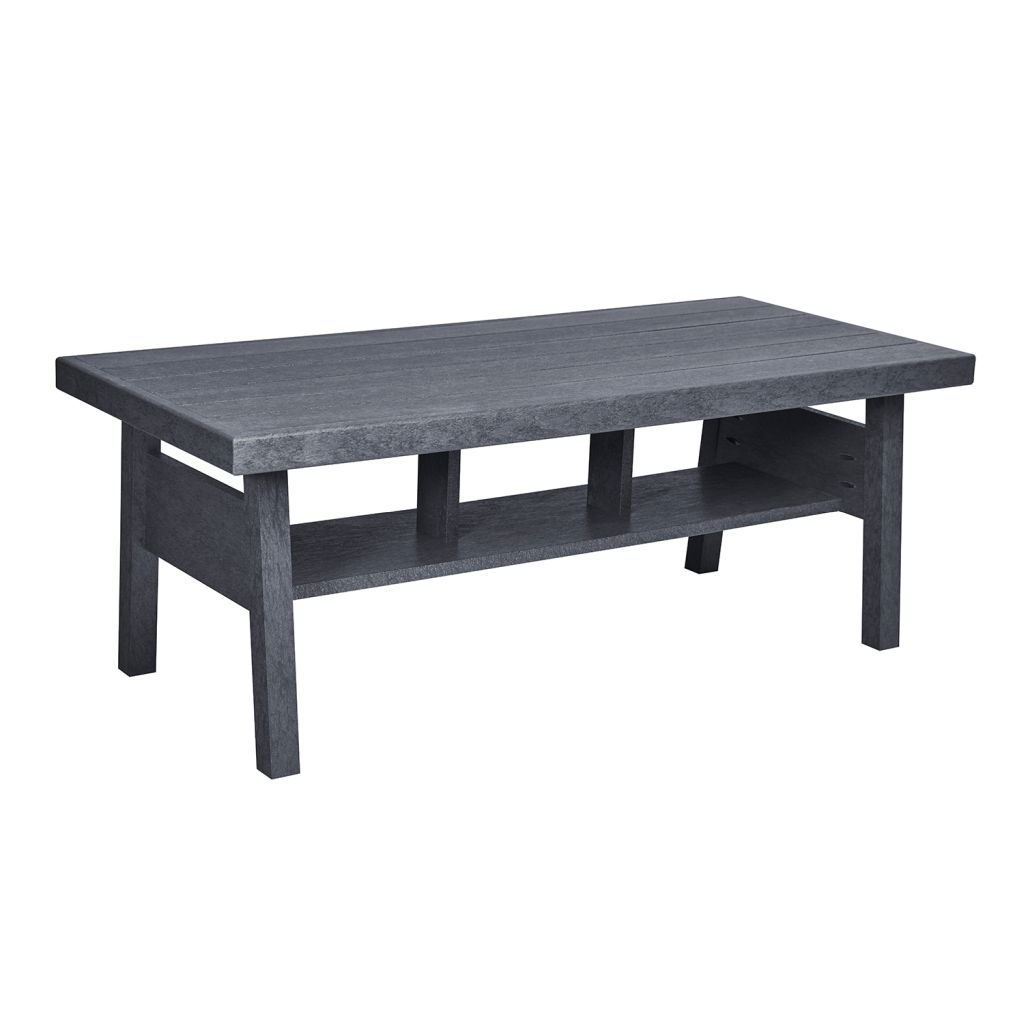 CRP Outdoor Living > Patio Furniture > Deep Seating Slate Grey C.R. Plastic Products Tofino 49" Coffee Table