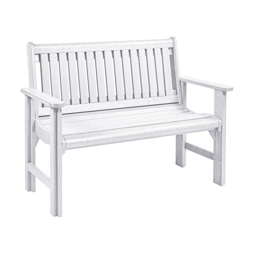 CRP Outdoor Living > Patio Furniture > Deep Seating White C.R. Plastic Products Basic Bench 4′ Garden Bench