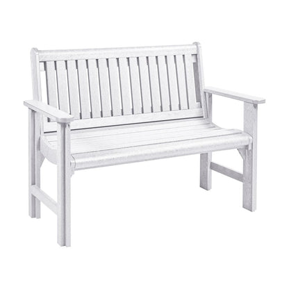 CRP Outdoor Living > Patio Furniture > Deep Seating White C.R. Plastic Products Basic Bench 4′ Garden Bench