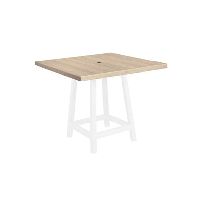 CRP Outdoor Living > Patio Furniture > Dining Beige C.R. Plastic Products 40" Square Pub Table Top