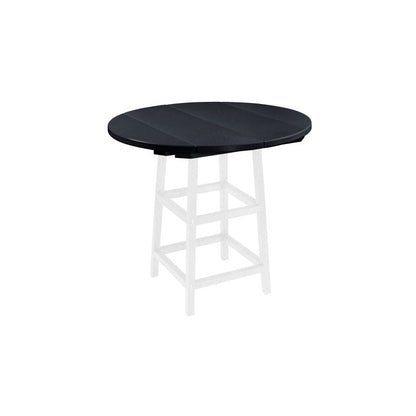 CRP Outdoor Living > Patio Furniture > Dining Black C.R. Plastic Products 40" Round Table Top