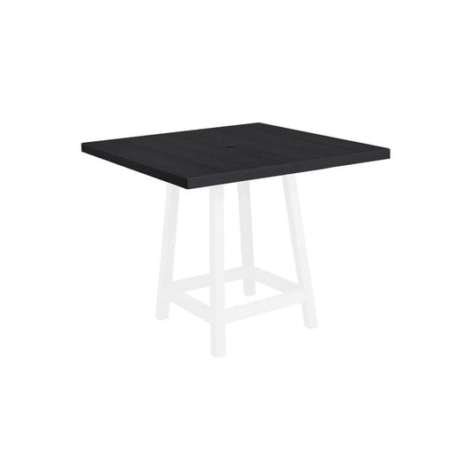 CRP Outdoor Living > Patio Furniture > Dining Black C.R. Plastic Products 40" Square Pub Table Top