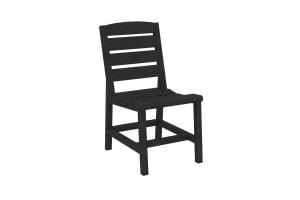 CRP Outdoor Living > Patio Furniture > Dining Black C.R. Plastic Products Napa Dinning Side Chair