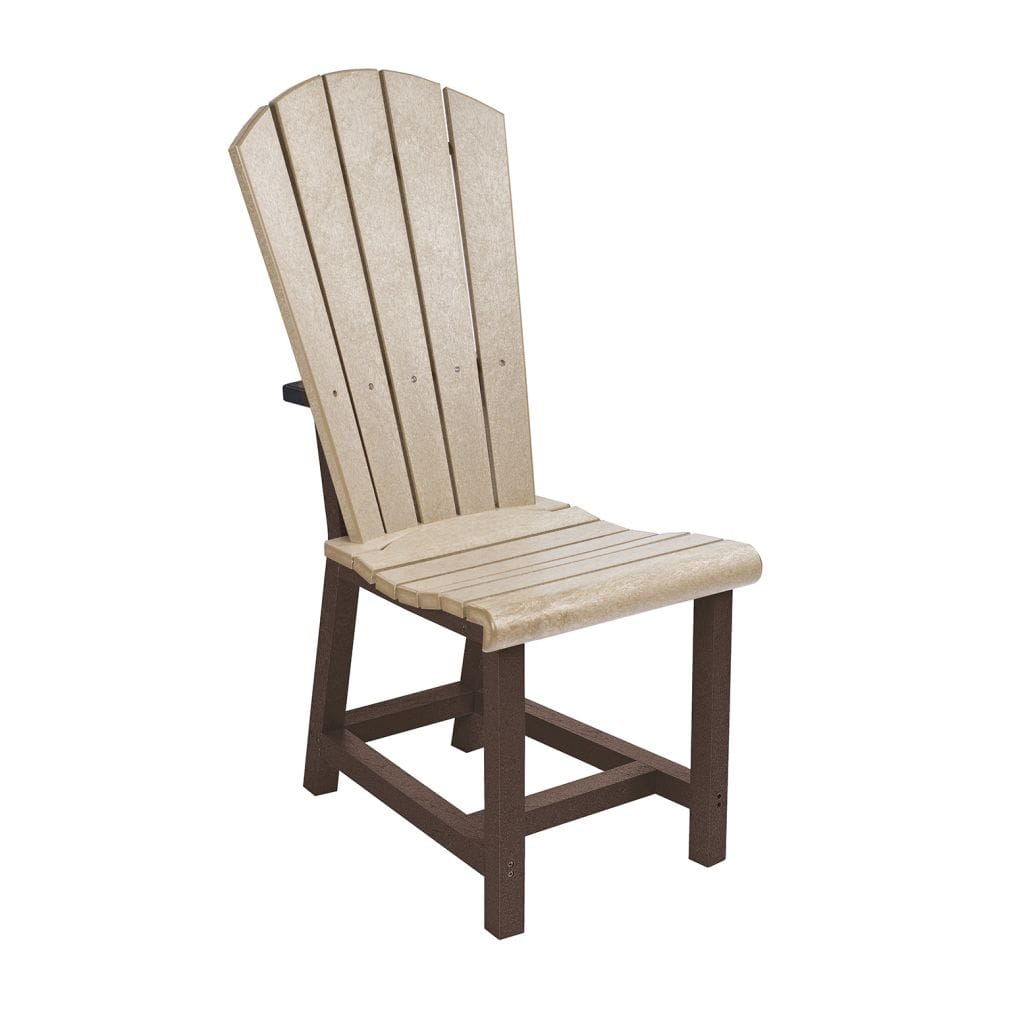 CRP Outdoor Living > Patio Furniture > Dining Chocolate/Beige Dual Tone C.R. Plastic Products Addy Dinning Side Chair