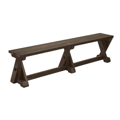 CRP Outdoor Living > Patio Furniture > Dining Chocolate C.R. Plastic Products Harvest Dining Table Bench