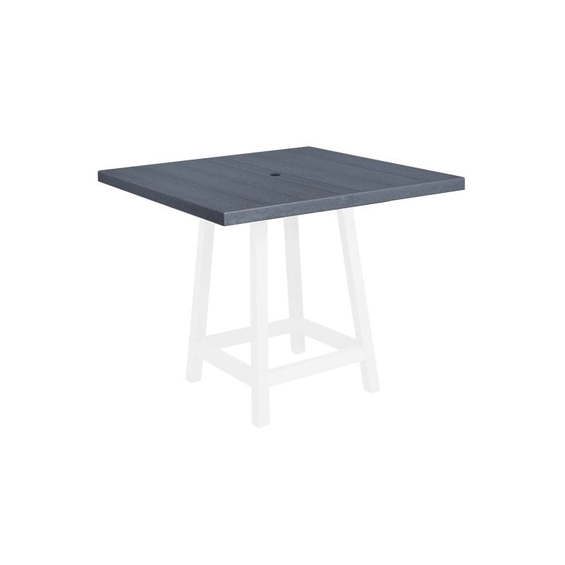 CRP Outdoor Living > Patio Furniture > Dining Slate Grey C.R. Plastic Products 40" Square Pub Table Top