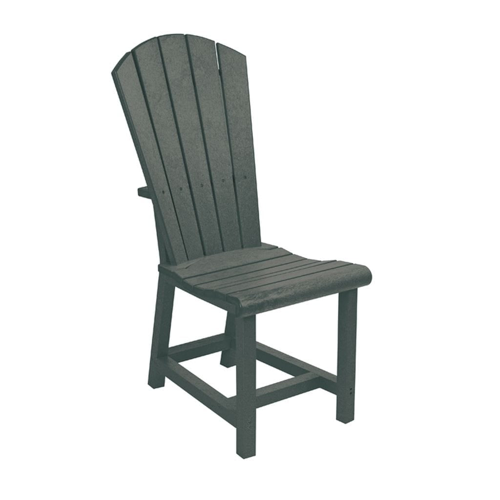 CRP Outdoor Living > Patio Furniture > Dining Slate Grey C.R. Plastic Products Addy Dinning Side Chair
