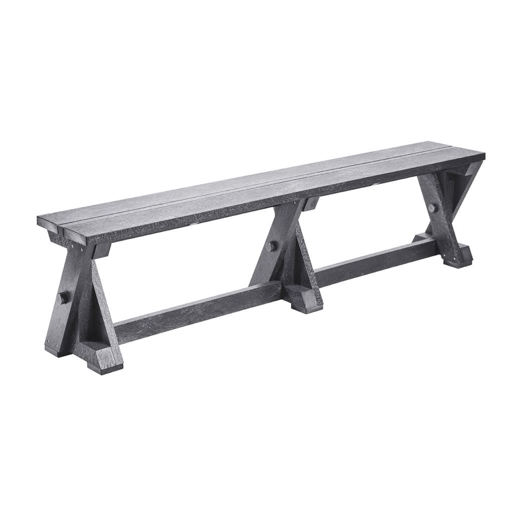CRP Outdoor Living > Patio Furniture > Dining Slate Grey C.R. Plastic Products Harvest Dining Table Bench