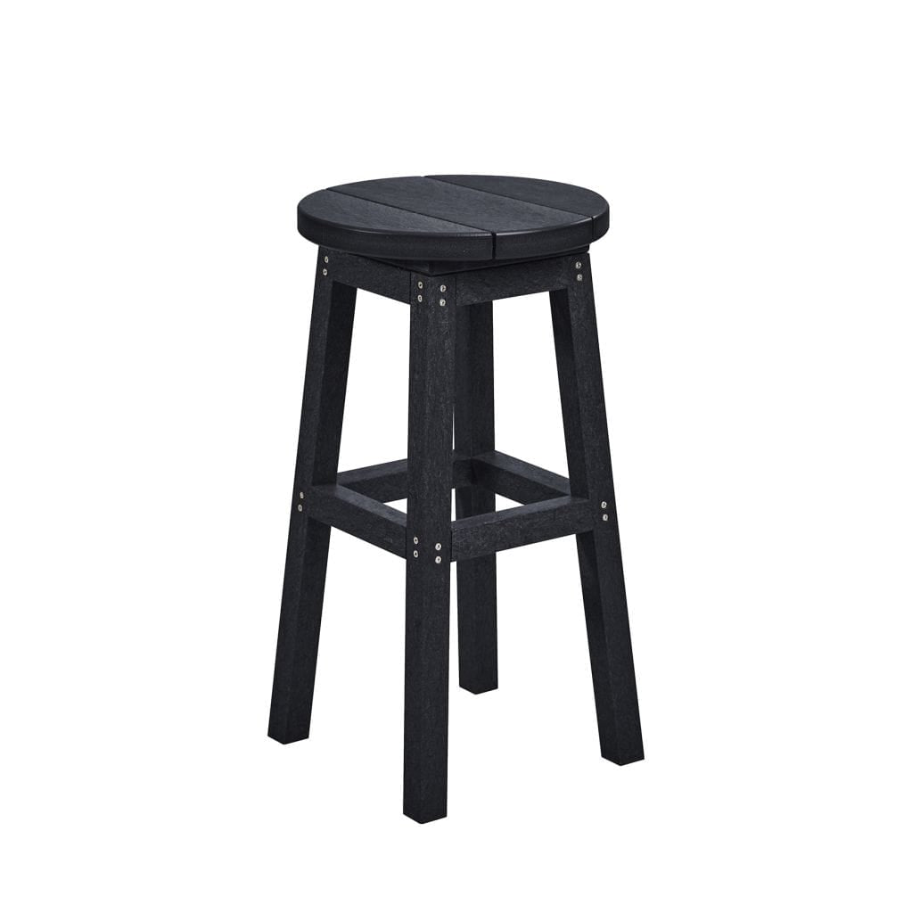 CRP Outdoor Living > Patio Furniture > Resin Black CRP Counter Hight Bar Stool