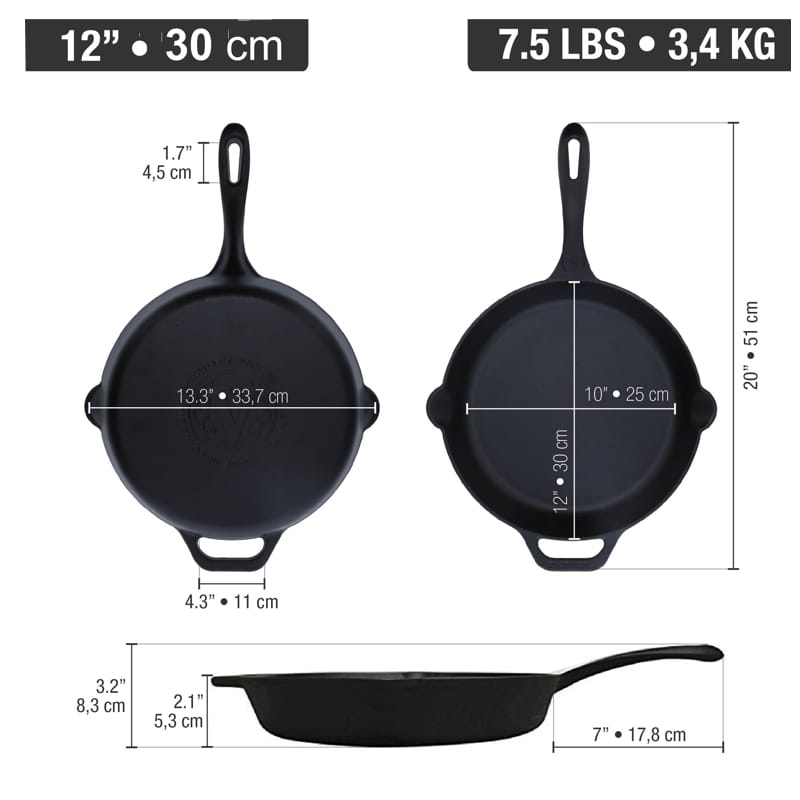 Danesco Barbecue Accessories > Tools and Gadgets > Pots and Pans Danesco 30 cm Cast Iron Skillet