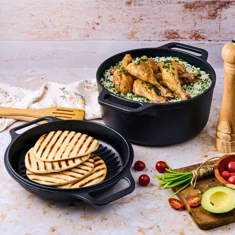 Danesco Barbecue Accessories > Tools and Gadgets > Pots and Pans Danesco Cast Iron Dutch Oven Combo Cooker