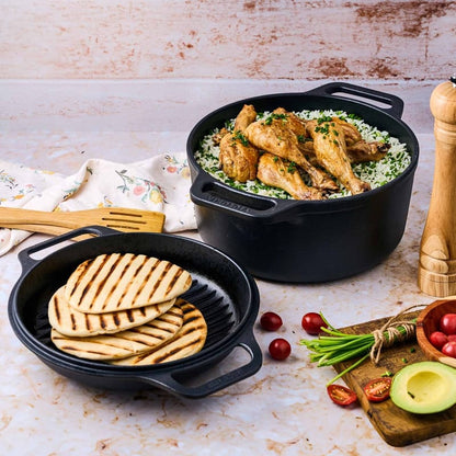 Danesco Barbecue Accessories > Tools and Gadgets > Pots and Pans Danesco Cast Iron Dutch Oven Combo Cooker