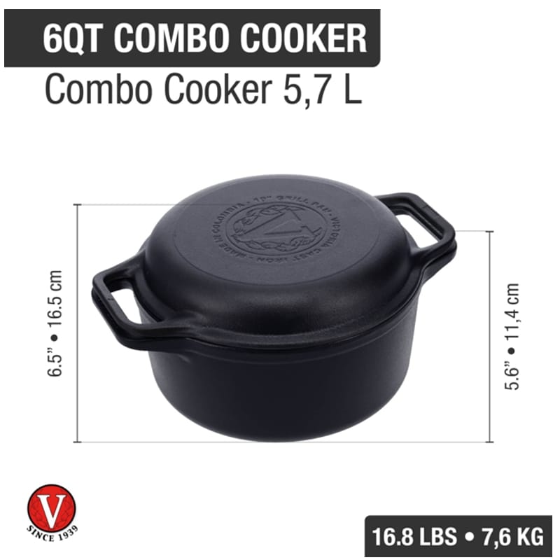 Danesco Barbecue Accessories > Tools and Gadgets > Pots and Pans Danesco Cast Iron Dutch Oven Combo Cooker