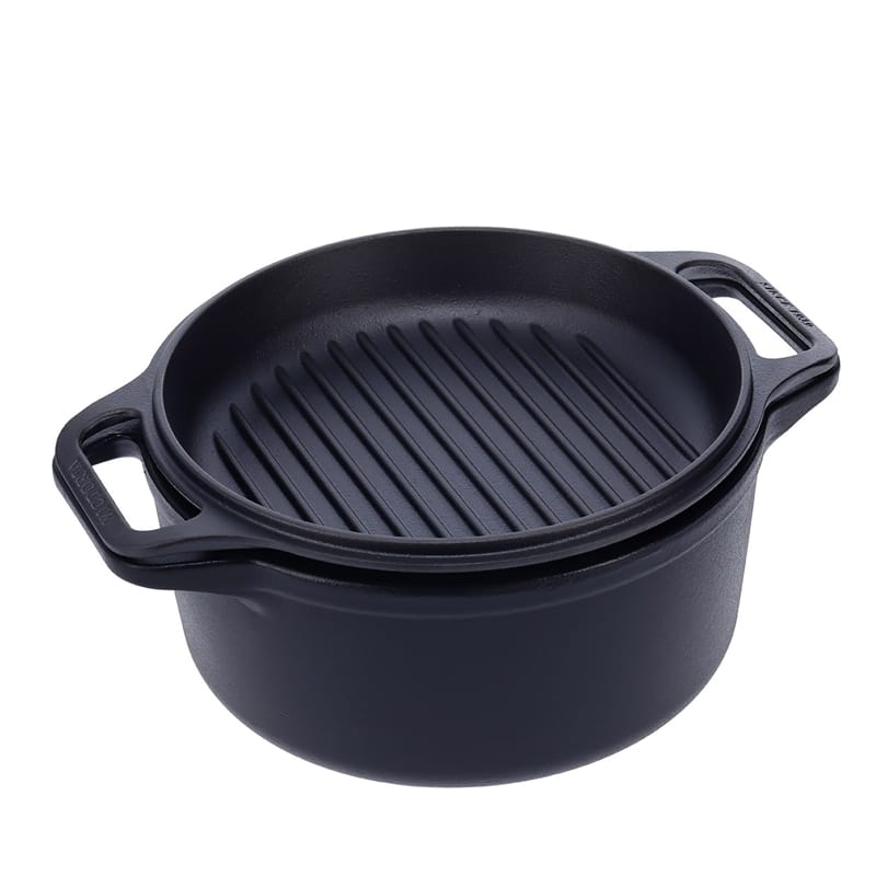 Danesco Barbecue Accessories > Tools and Gadgets > Pots and Pans Danesco Cast Iron Dutch Oven Combo Cooker