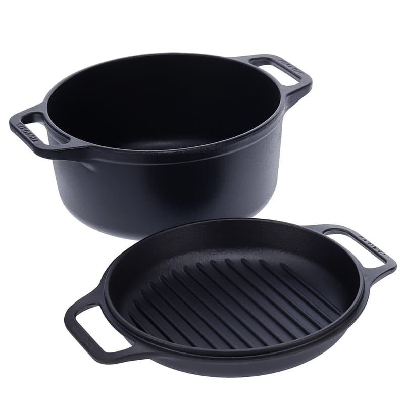 Danesco Barbecue Accessories > Tools and Gadgets > Pots and Pans Danesco Cast Iron Dutch Oven Combo Cooker