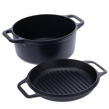 Danesco Barbecue Accessories > Tools and Gadgets > Pots and Pans Danesco Cast Iron Dutch Oven Combo Cooker