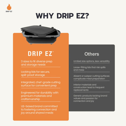 Drip Ez Barbecue Accessories > Food Preparation > Cutting Boards and Prep Tubs Black Drip Ez Collapsible Prep Tub XL V2