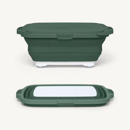 Drip Ez Barbecue Accessories > Food Preparation > Cutting Boards and Prep Tubs Green Drip Ez Forest Green Collapsible Prep Tub Jr. V2.