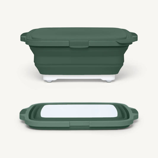 Drip Ez Barbecue Accessories > Food Preparation > Cutting Boards and Prep Tubs Green Drip Ez Forest Green Collapsible Prep Tub Jr. V2.