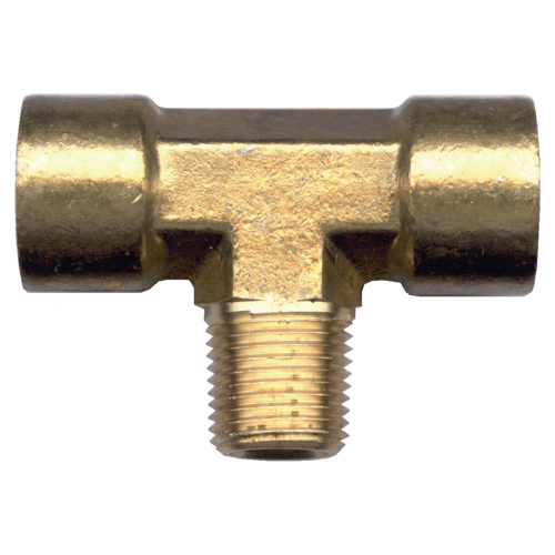 Fairview Fittings Barbecue Parts > Hoses & Fittings > Fittings Brass Fitting - 106B 1/4" Male to Double 1/4" Female Forged Branch Tee