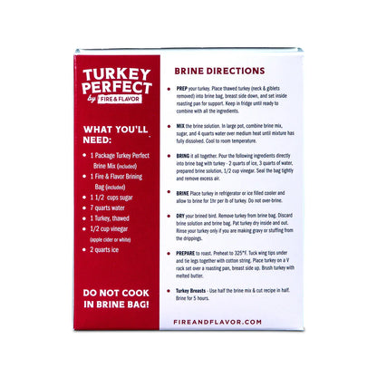 Fire & Flavor Edibles > Seasoning > Brines Fire & Flavor Perfect Herb Turkey Brine Kit - Gluten Free