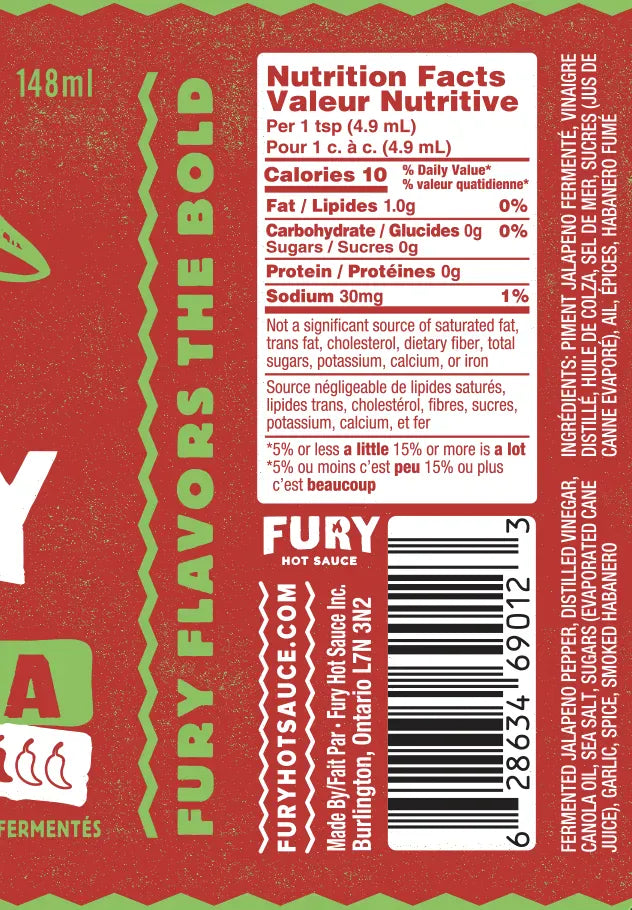 Fury Hot Sauce Barbecue Accessories > Food Prep > Sauces & Spices Fury Sriracha Hot Sauce - 5 oz