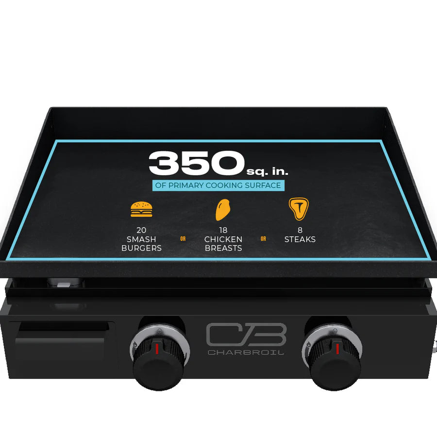 Charbroil® 22" Performance Series Portable Tabletop 2 Burner Propane Gas Griddle