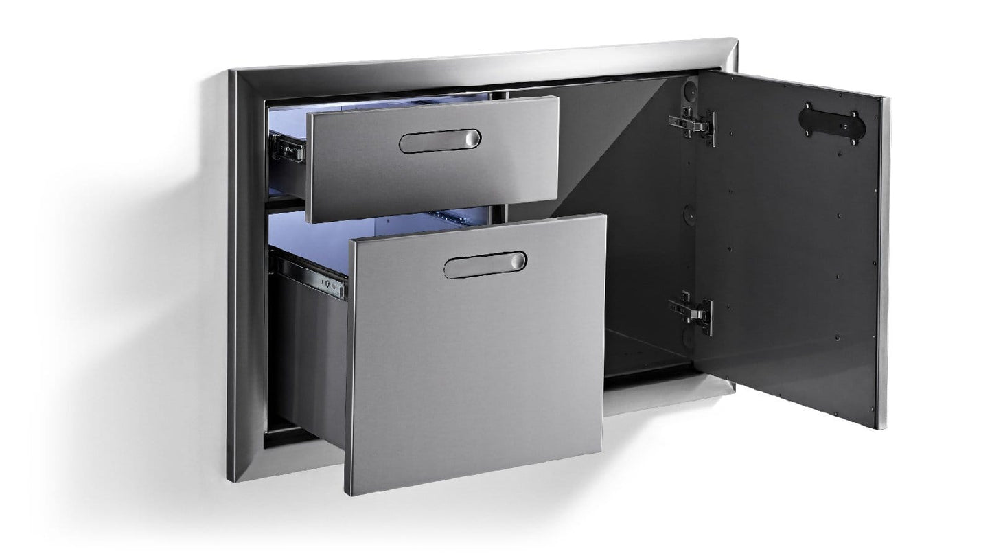 Lynx Outdoor Cooking > Outdoor Kitchens > Built In > Storage Components > Cabinets Lynx 42" Ventana Door Drawer Combination