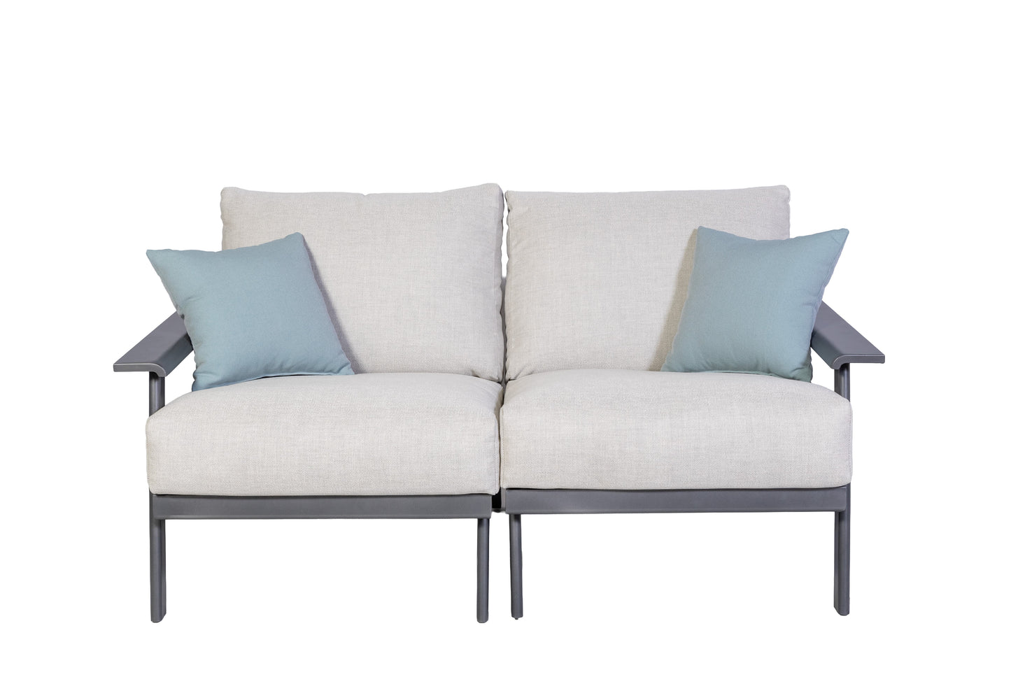 Mallin Outdoor Living > Patio Furniture > Deep Seating Black / Nurture Charcoal Mallin Dakoda Loveseat