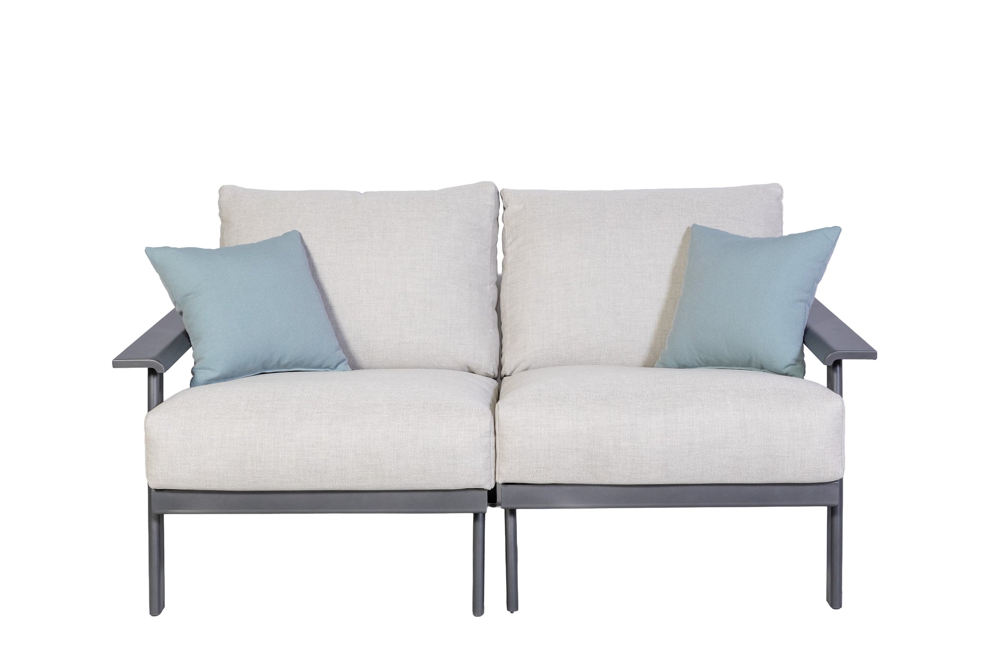 Mallin Outdoor Living > Patio Furniture > Deep Seating Black / Nurture Charcoal Mallin Dakoda Loveseat