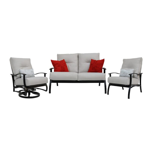 Mallin Outdoor Living > Patio Furniture > Deep Seating Loveseat / Swivel Chair / Lounge Chair Mallin Albany Deep Seating Set