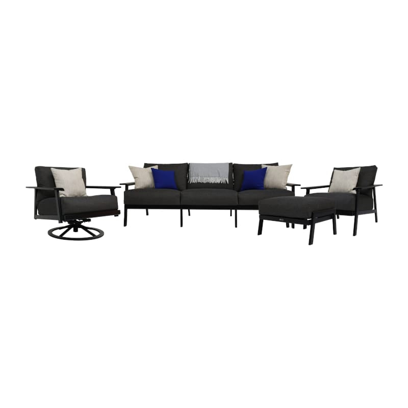Mallin Outdoor Living > Patio Furniture > Deep Seating Mallin Dakoda Sofa Set - Black Frame / Nurture Charcoal Cushions