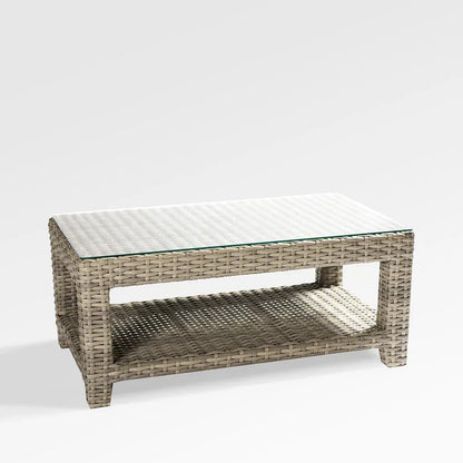 Mallin Outdoor Living > Patio Furniture > Deep Seating Sectional | Bliss Sand Cushions Enclover Tulip 5 PC Sectional W/ Coffee Table - Bliss Sand Cushions