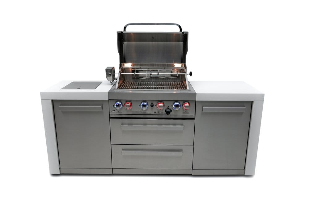 Mont Alpi Outdoor Cooking > Outdoor Kitchens > Islands Mont Alpi 4-Burner Deluxe