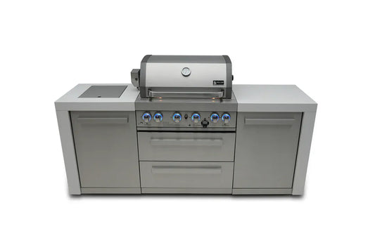 Mont Alpi Outdoor Cooking > Outdoor Kitchens > Islands Mont Alpi 4-Burner Deluxe