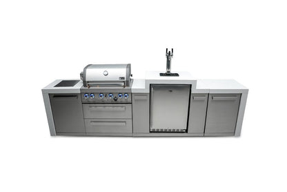 Mont Alpi Outdoor Cooking > Outdoor Kitchens > Islands Mont Alpi 4-Burner Deluxe With Kegerator