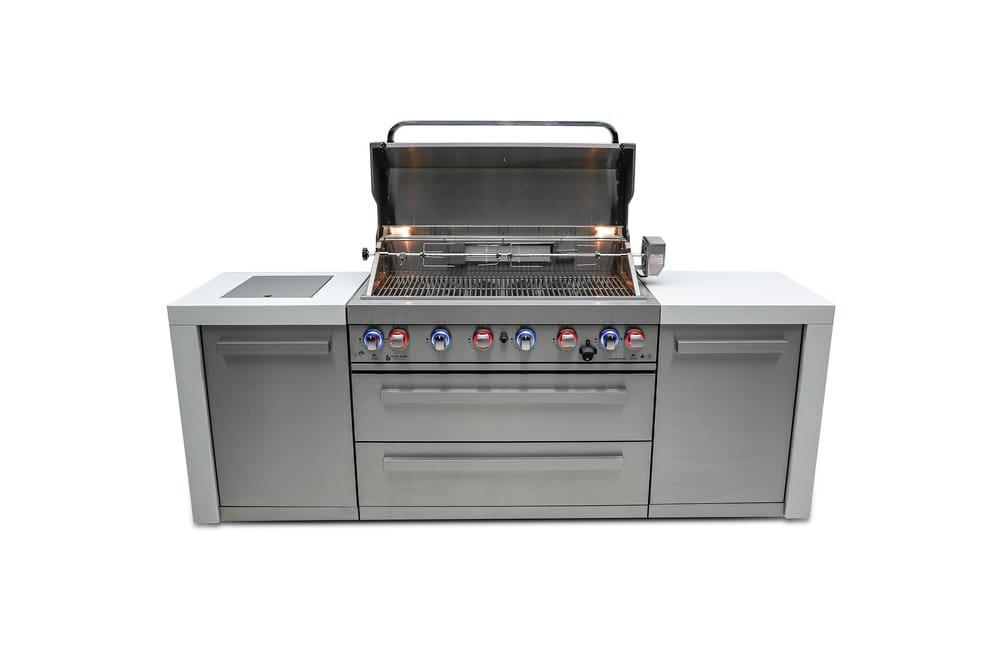 Mont Alpi Outdoor Cooking > Outdoor Kitchens > Islands Mont Alpi 6-Burner Deluxe Island