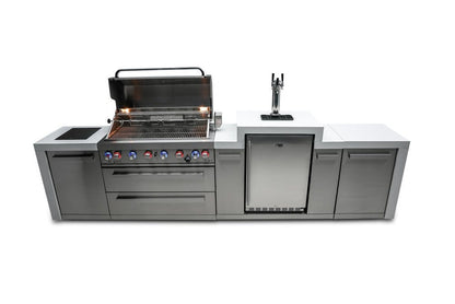 Mont Alpi Outdoor Cooking > Outdoor Kitchens > Islands Mont Alpi 6-Burner Deluxe Island with Kegerator