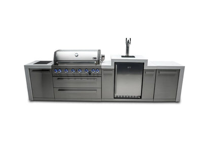 Mont Alpi Outdoor Cooking > Outdoor Kitchens > Islands Mont Alpi 6-Burner Deluxe Island with Kegerator