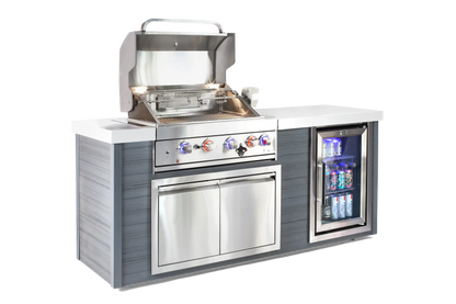 Mont Alpi Outdoor Cooking > Outdoor Kitchens > Islands Mont Alpi Artwood Stainless Steel 4 Burner Island