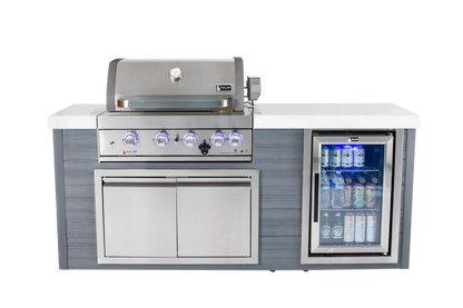 Mont Alpi Outdoor Cooking > Outdoor Kitchens > Islands Mont Alpi Artwood Stainless Steel 4 Burner Island