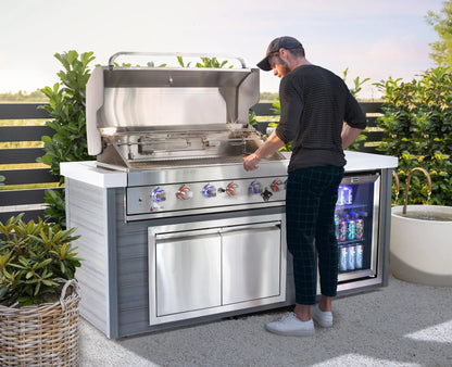 Mont Alpi Outdoor Cooking > Outdoor Kitchens > Islands Mont Alpi Artwood Stainless Steel 6 Burner Island