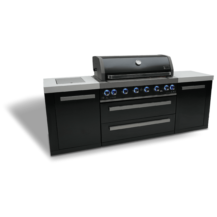 Mont Alpi Outdoor Cooking > Outdoor Kitchens > Islands Mont Alpi Black Series 6-Burner Island